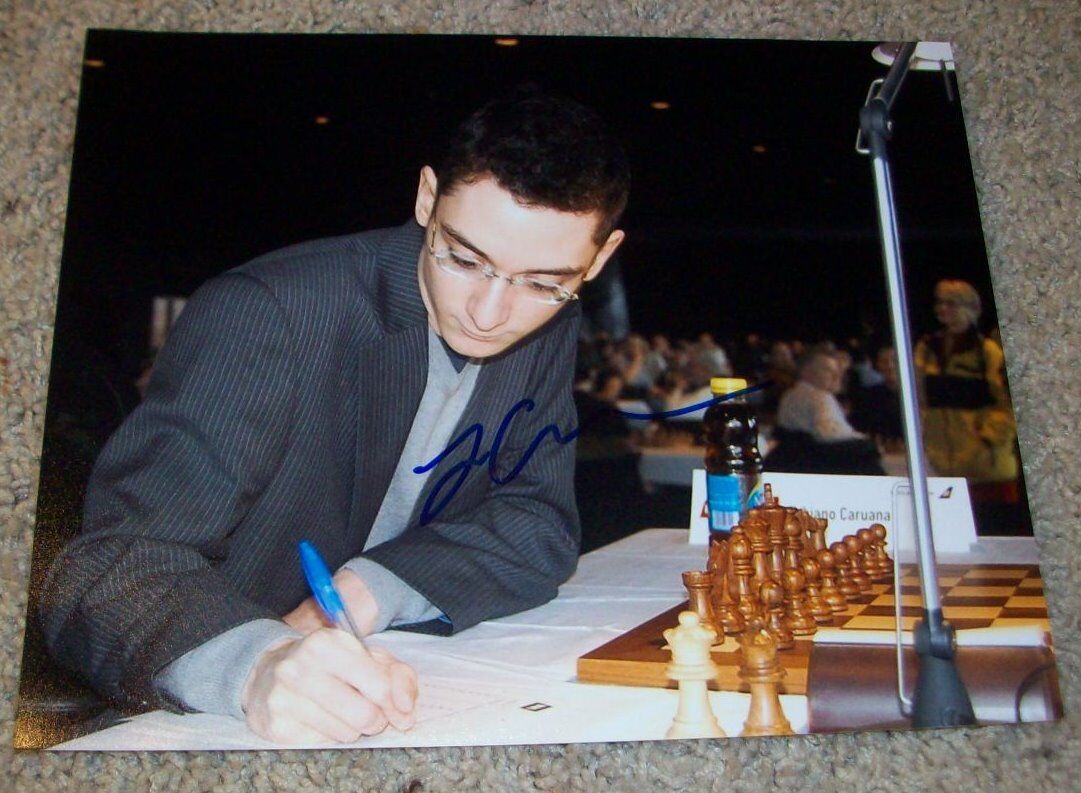 CHESS GRANDMASTER FABIANO CARUANA SIGNED AUTOGRAPH 8x10 Photo Poster painting A w/EXACT PROOF