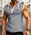 Men's Hooded Muscular Sleeveless Hooded Shirt