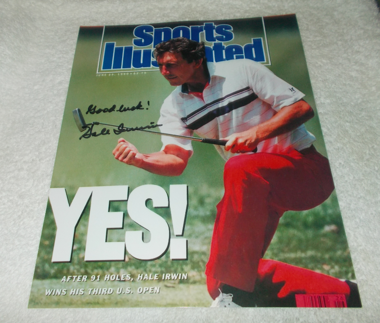 HALE IRWIN US OPEN CHAMPION SIGNED Sports Illustrated 8x10 Photo Poster painting Autographed COA