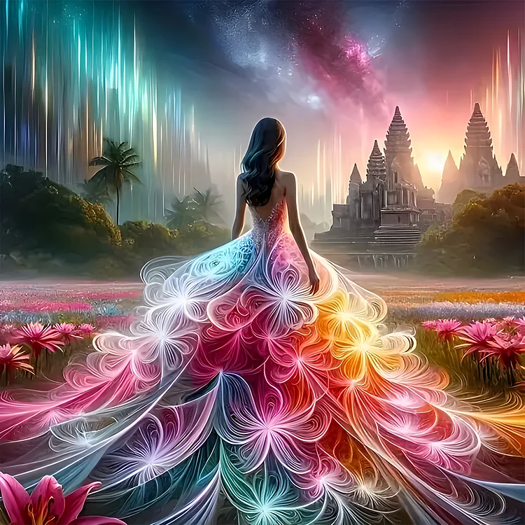 Girl - Full Round - Diamond Painting(40*40cm)