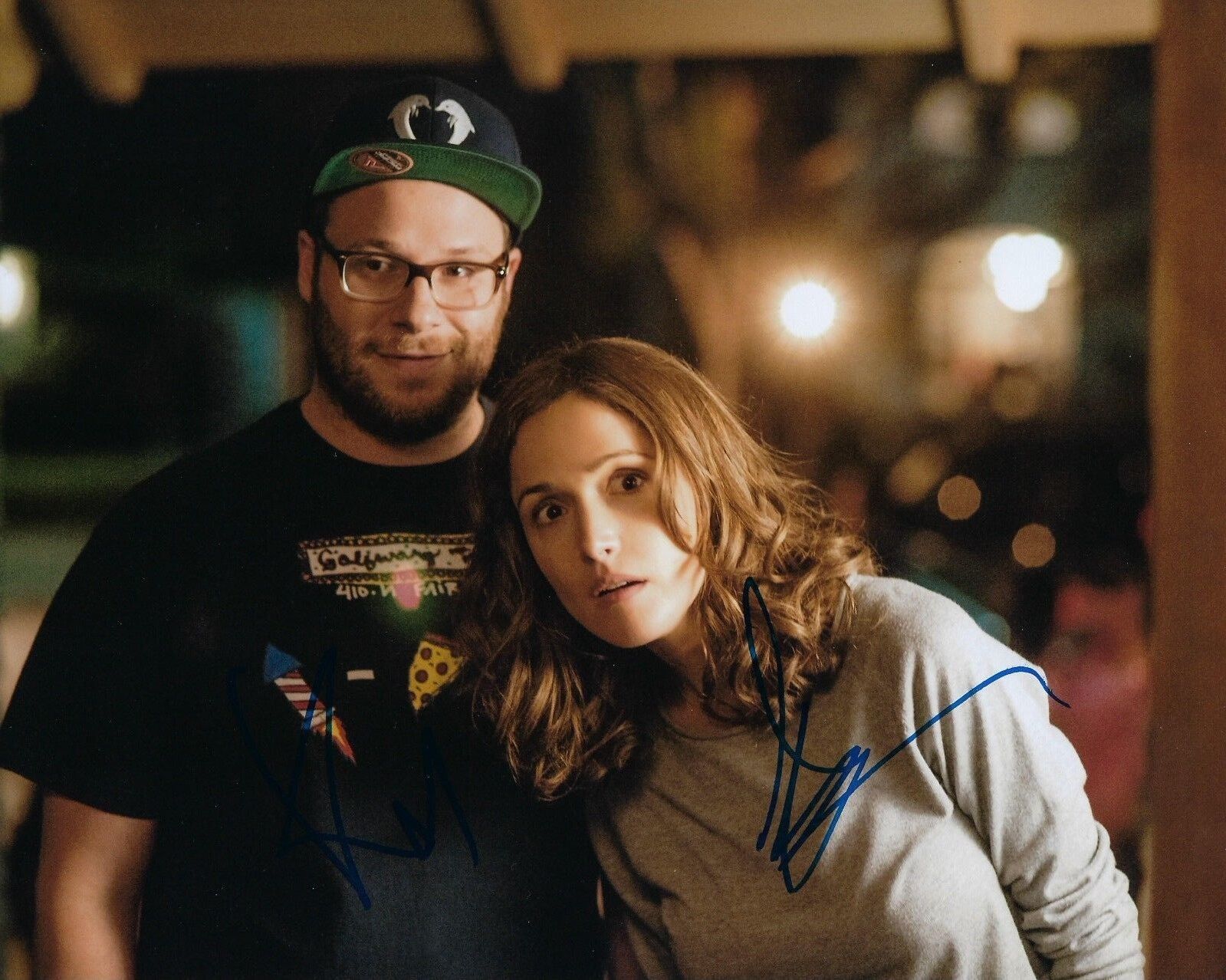 GFA Neighbors * SETH ROGEN & ROSE BYRNE * Signed Autograph 8x10 Photo Poster painting S4 COA