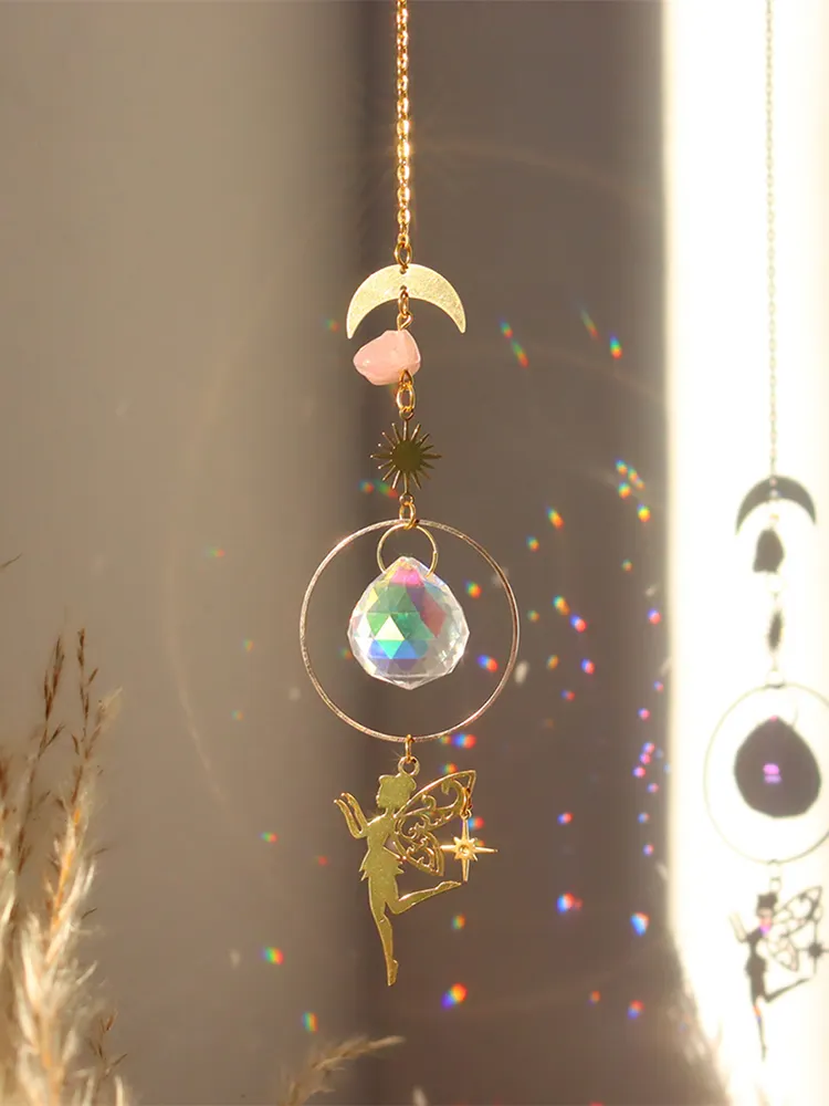 Crystal Wind Chime Prism Catchers Hanging Ornament Home Garden Decorations