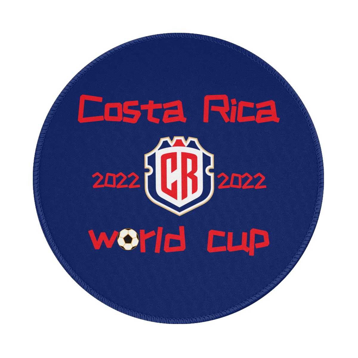 Costa Rica 2022 World Cup Team Logo Non-Slip Rubber Round Mouse Pad