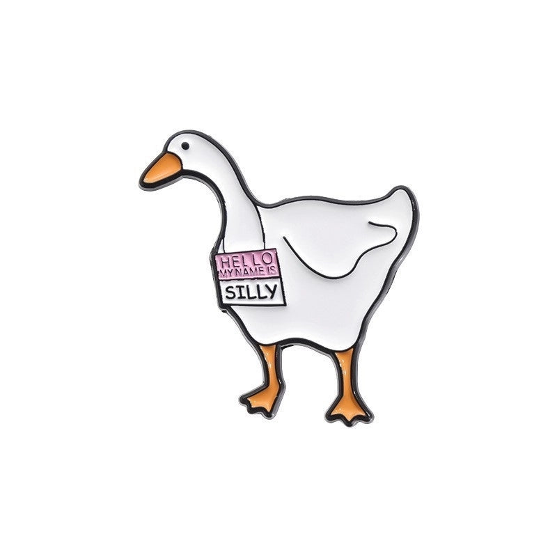 Cartoon Style Cute Pin Duck Zinc Alloy Stoving Varnish Plating Unisex Brooches