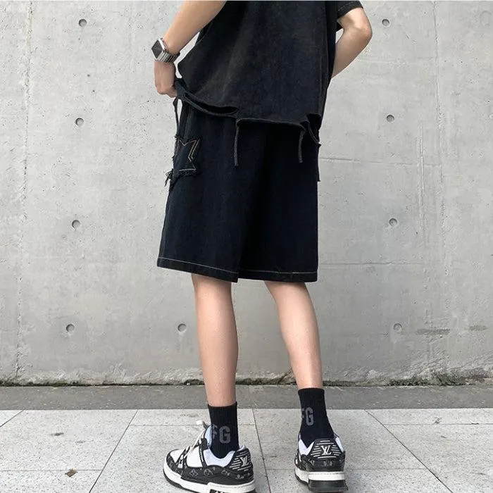 Brownm Star Embroidered Shorts