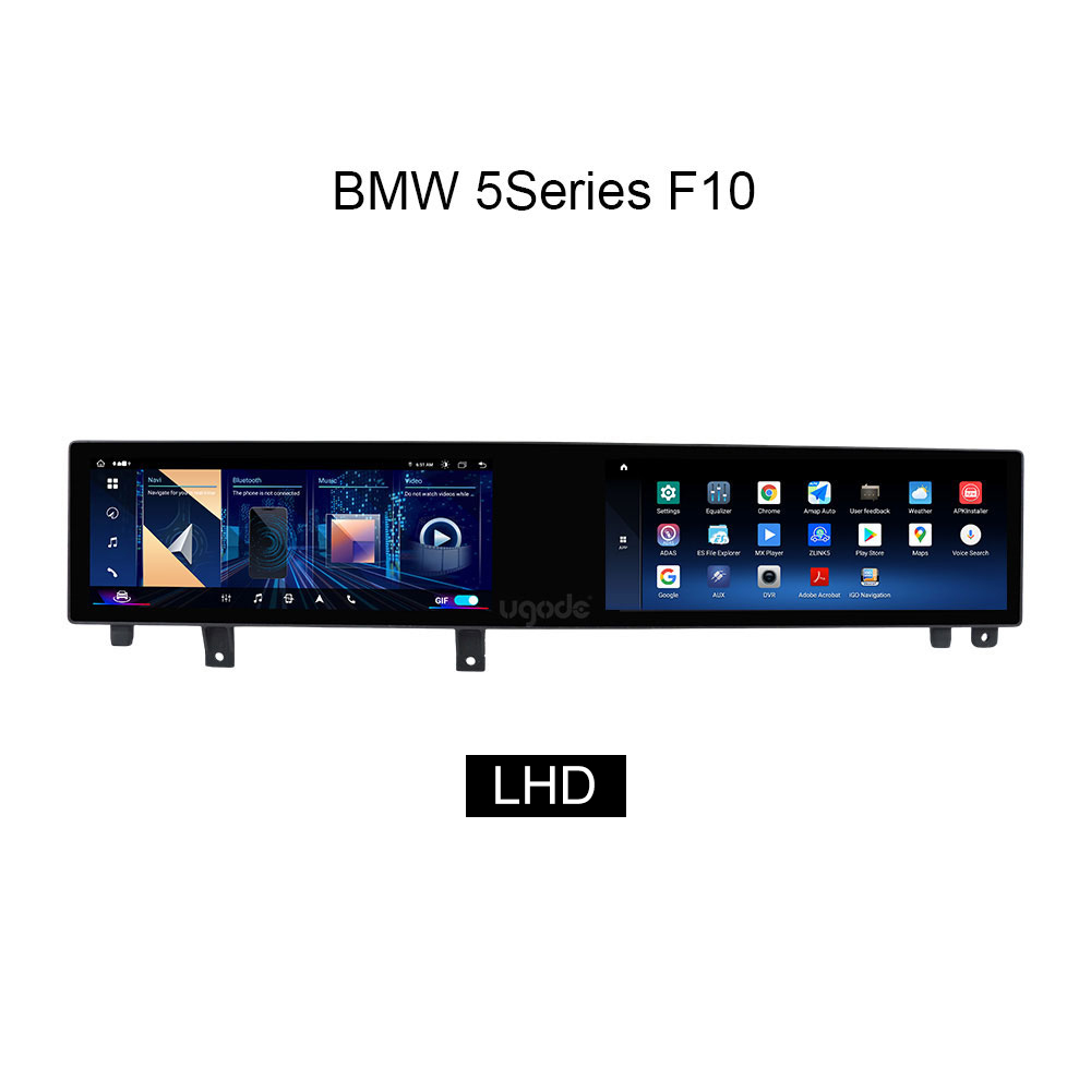 F&uuml;r BMW 5Series F10 F11 Android Dual Touch Screen CarPlay mit Co-Pilot-Bildschirm