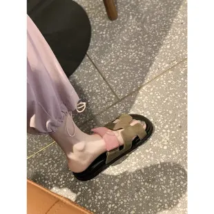 Breakj Breakj Summer New Thick Bottom Cool Slippers Large-Size Magic Sticker Outside Wearing Casual Women's Shoes