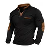 💥 2025 Hot Sale! Autumn Stand Collar Long Sleeve Sweatshirt Men's Polo Shirt Top