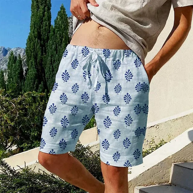 BrosWear Men's Flower Holiday Casual Pants