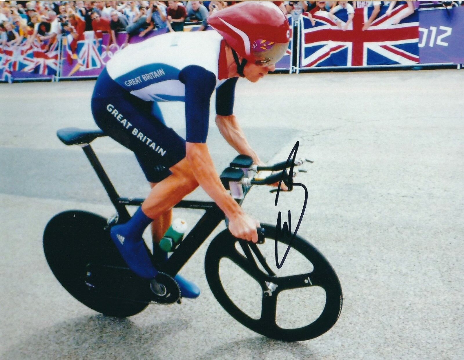 BRADLEY WIGGINS SIGNED 11x8 Photo Poster painting - UACC RD 2012 OLYMPIC GOLD CYCLIST AUTOGRAPH