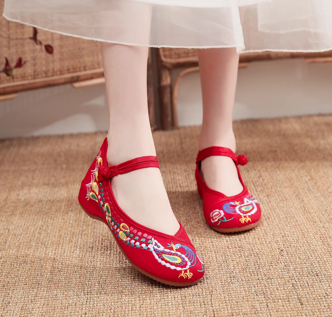 Zingj Zingj Cloth Shoes For Spring And Summer Leisure Walk Tourism National Wind Square Dance Bride Shoes Female Singles Shoes