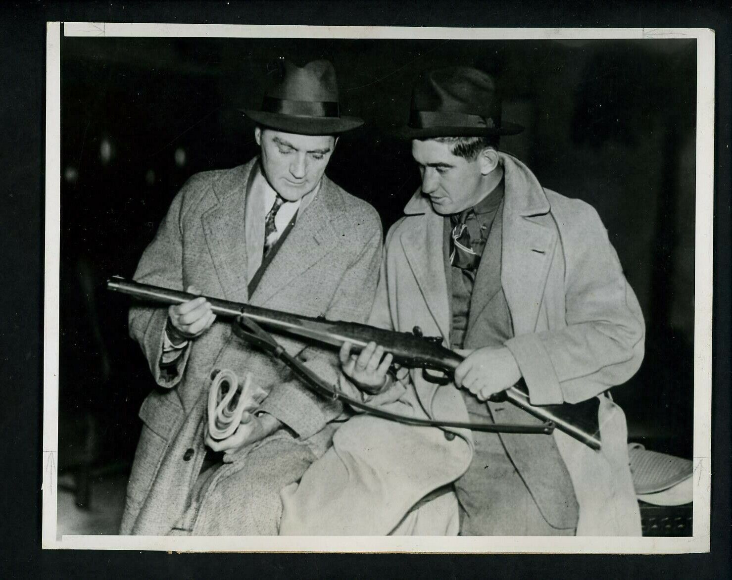 Mickey Cochrane & Senator Gerald Nye 1935 Type 1 Press Photo Poster painting Detroit Tigers