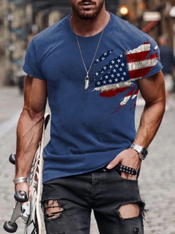 Men's Casual Print Short Sleeve T-Shirt