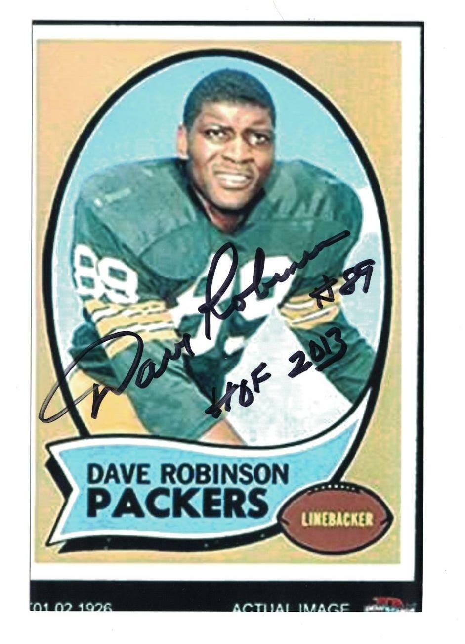 Dave Robinson Signed Autographed 4x6 Photo Poster painting Green Bay Packers HOF A