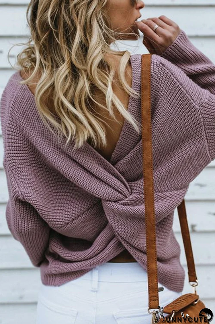 Round Neck Pullover Long Sweater