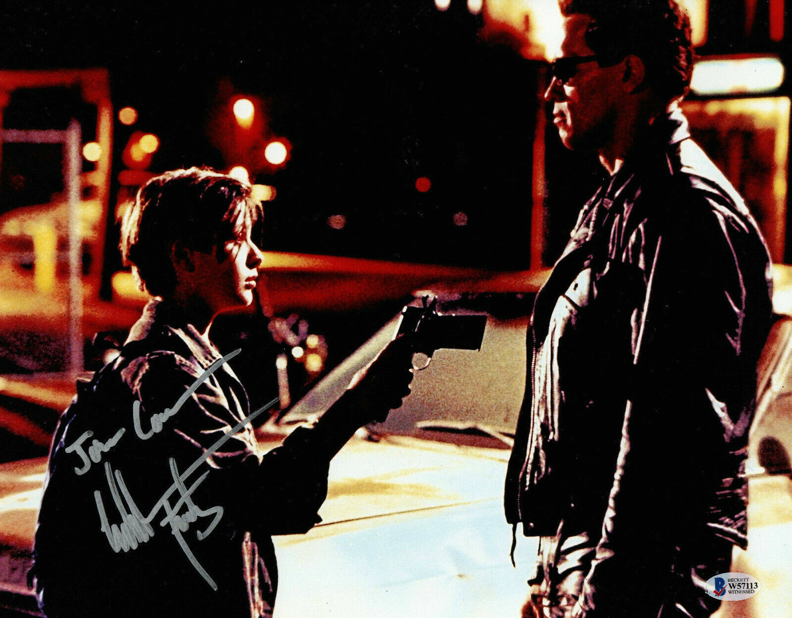 Edward Furlong signed Terminator 2 John Connor 11x14 Photo Poster painting BAS Beckett COA