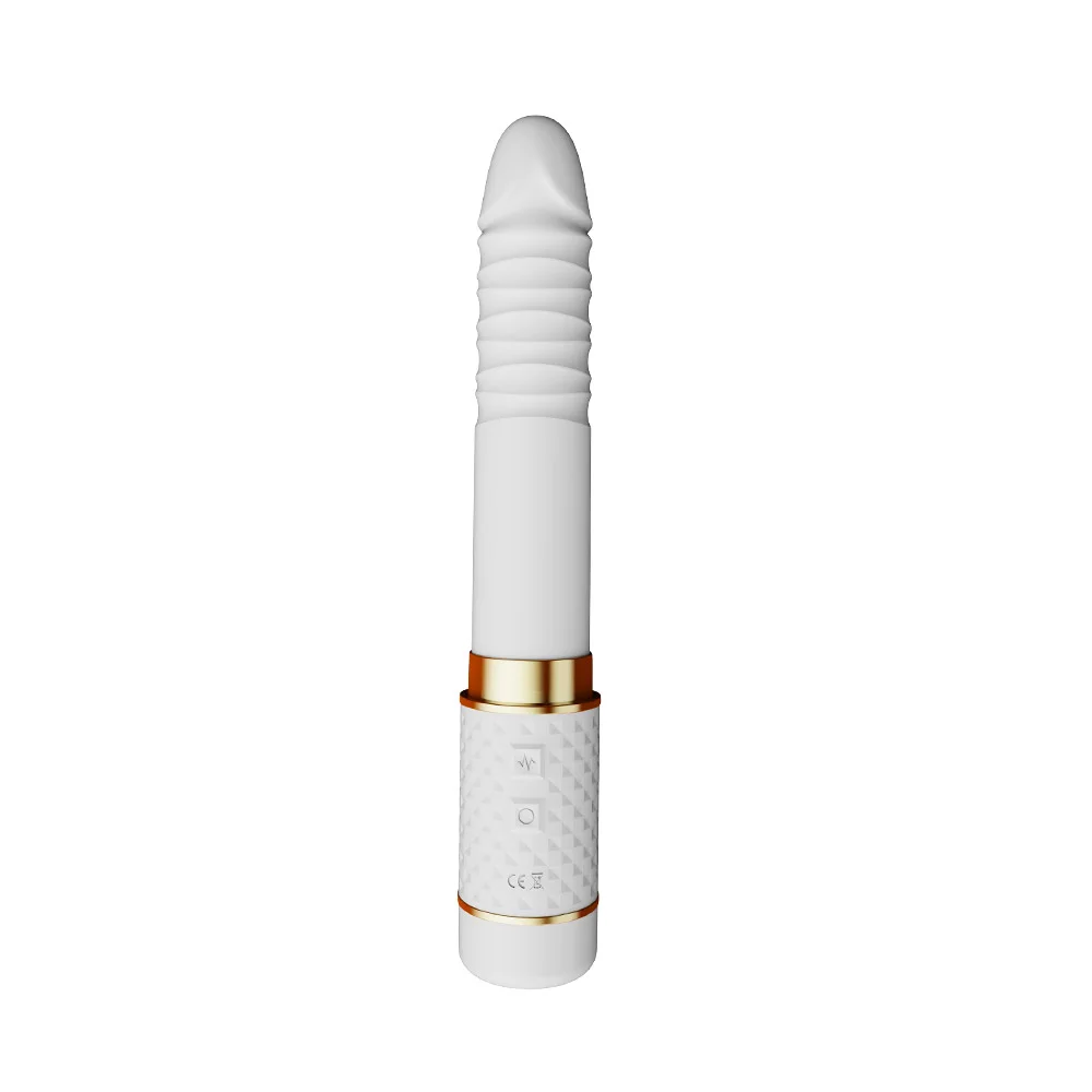 Thrusting Dildos Sucking Vibrators Female Sex Toy in white