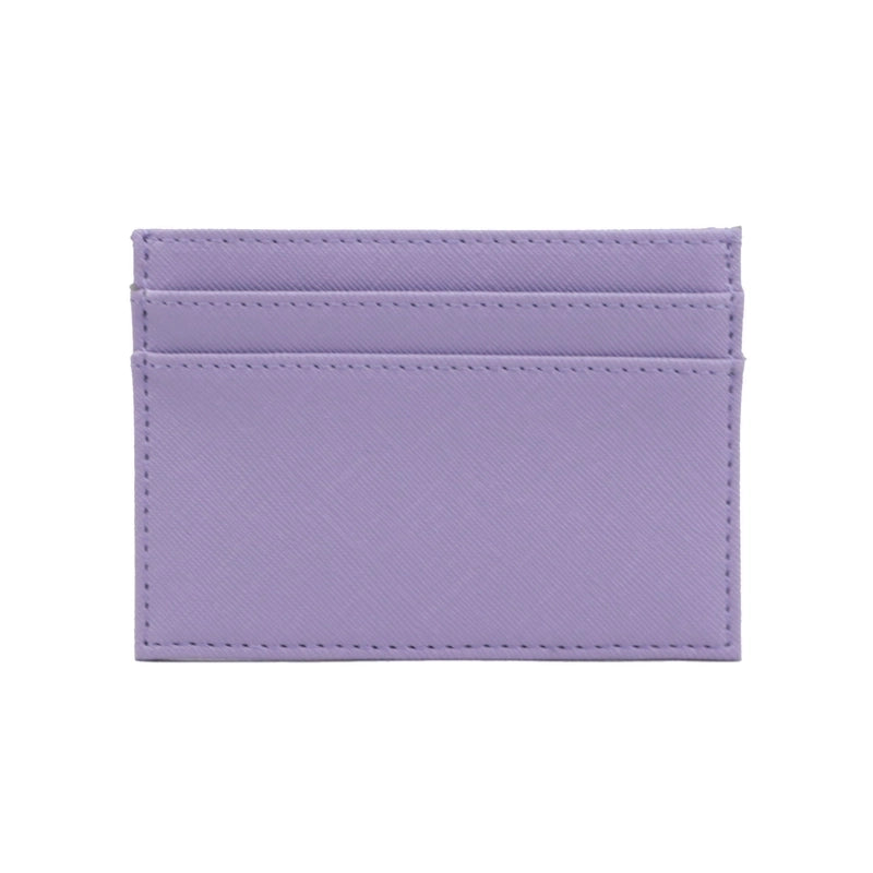 Unisex Solid Color Pu Leather Open Card Holders