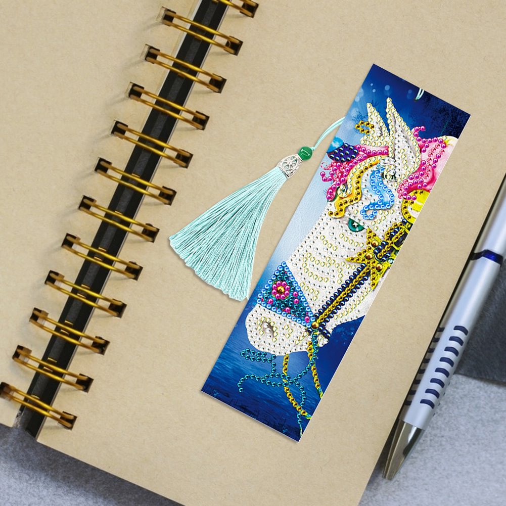2pcs Colorful HorseDIY Creative Diamond Bookmark