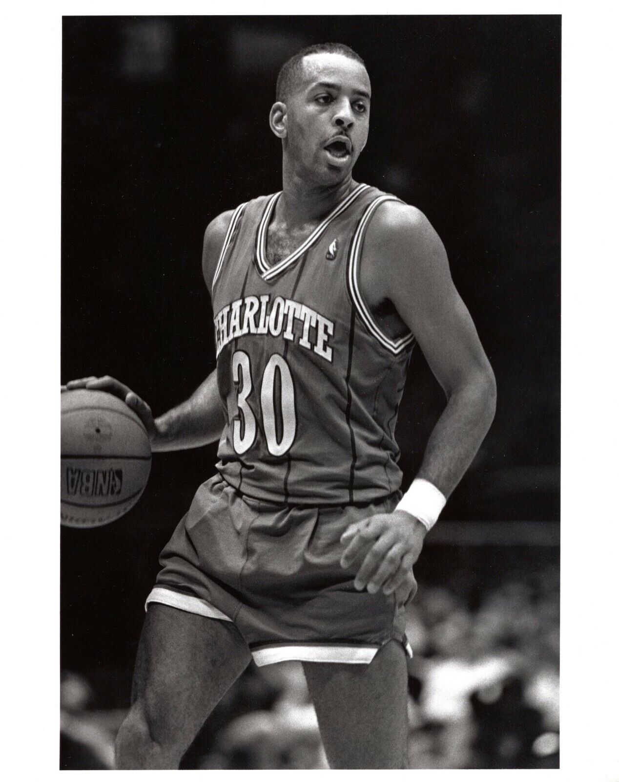 DELL CURRY Charlotte Hornets Stephen Curry's Father NBA 8x10 Promo Photo Poster painting 1991