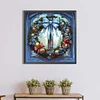 Diamond Painting -DIY Round Drill Xmas Wreath Stained Glass