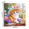 Framed Diamond Painting - Full Round Drill - Kitty (25x25cm)