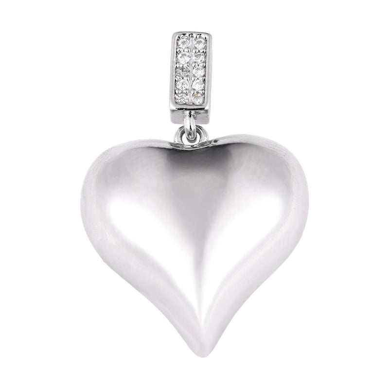 1 Piece Copper Zircon Four Leaf Clover Round Heart Shape Pendant Jewelry Accessories