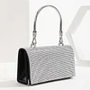 Women's Party Bag Polyester Crystals Plain Evening Clutch Bags