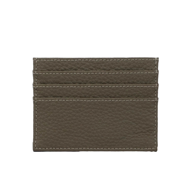 Unisex Solid Color Leather Open Card Holders