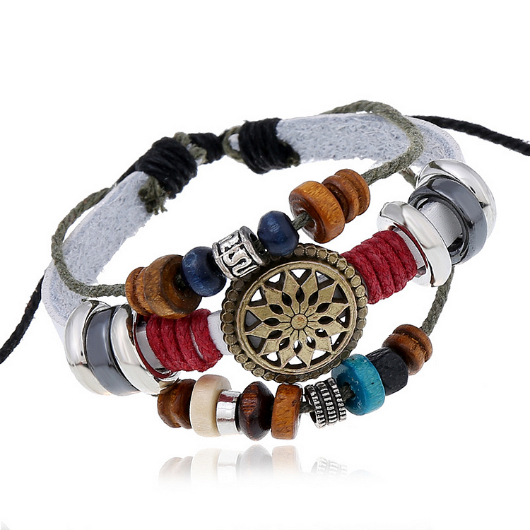 Retro personality cowhide bracelet