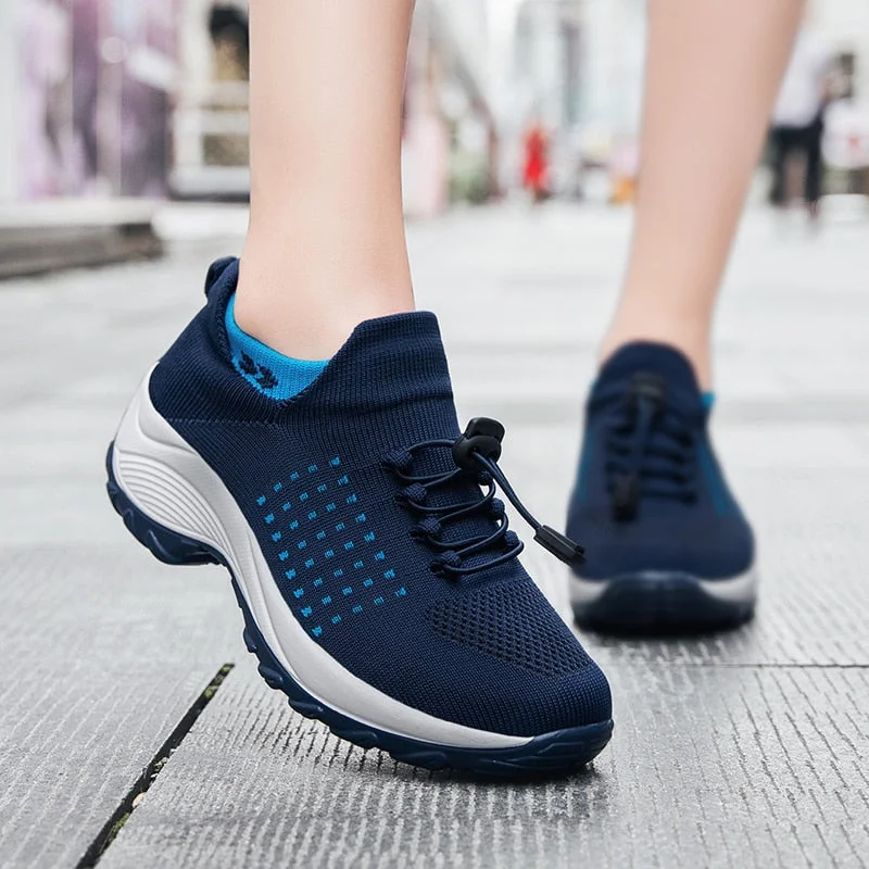 Women Casual Shoes Walking Summer Sneakers Women Mesh Lace Up Flat Shoes Sneakers Women Vulcanized Shoes Woman Tenis Feminino