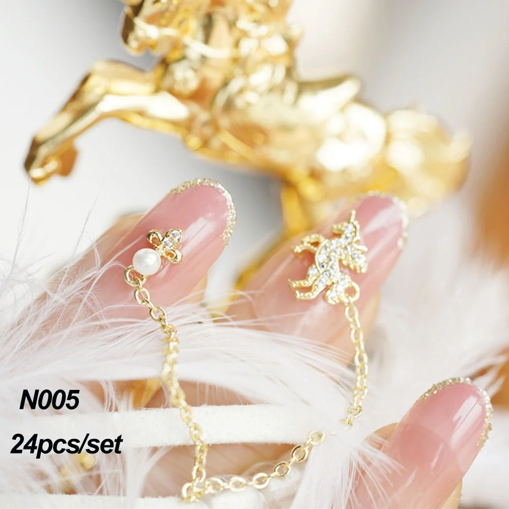 24Pcs Luxe Shining Rhinestone Wedding False Nails Transparent Glitter Gems Crown Designed Square Full Short Fake Art Bride-Nail Inspo
