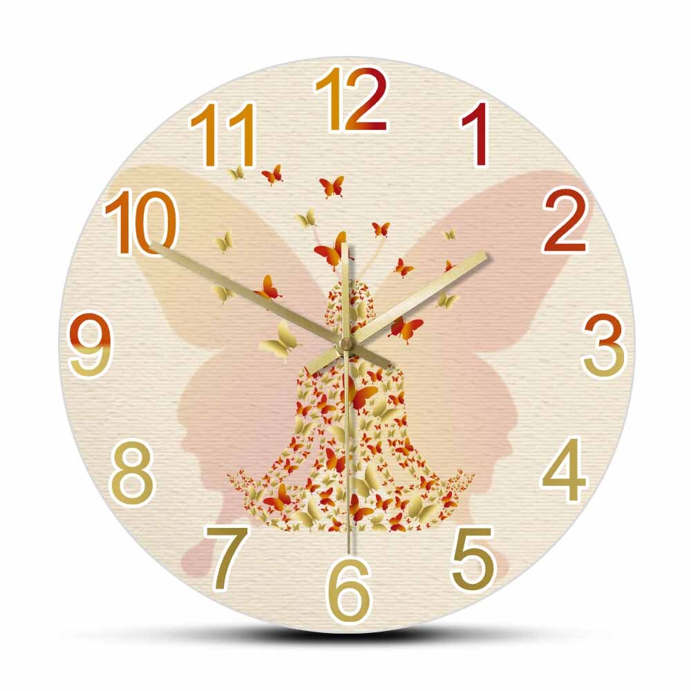 

Woman Meditating in Lotus - Frameless Acrylic Wall Clock, 501 Original