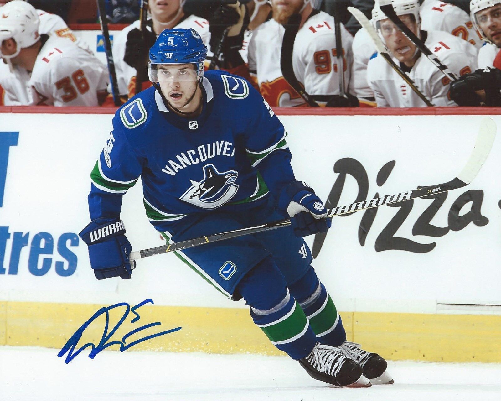 Derrick Pouliot Signed 8x10 Photo Poster painting Vancouver Canucks Autographed COA