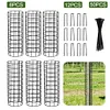6 Pcs Tree Trunk Protector Metal Plant Guard Protectors with Zip Ties & Stakes