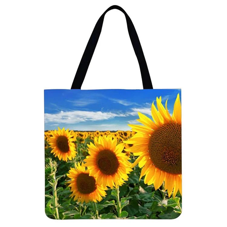 sunflower linen bag