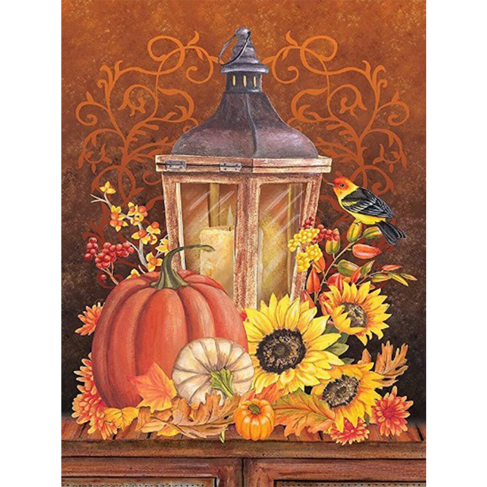

Pumpkin Light - 11CT Stamped Cross Stitch - 40*50CM, 501 Original