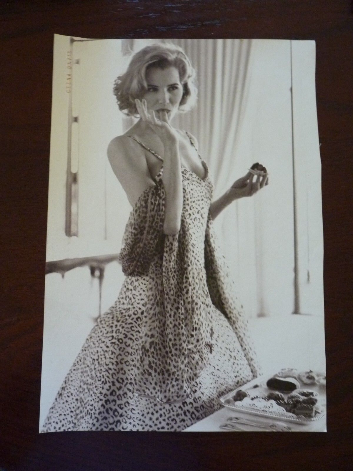 Geena Davis Johnny Depp Double Sided Coffee Table Book Photo Poster painting Page 9x13