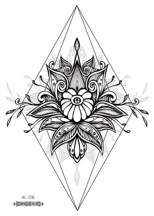 38 Kinds Adult Chest Back Tattoo Rose Flowers Mandala Totem Waterproof Temporary Body Art Sticker Disposable tatouage temporaire