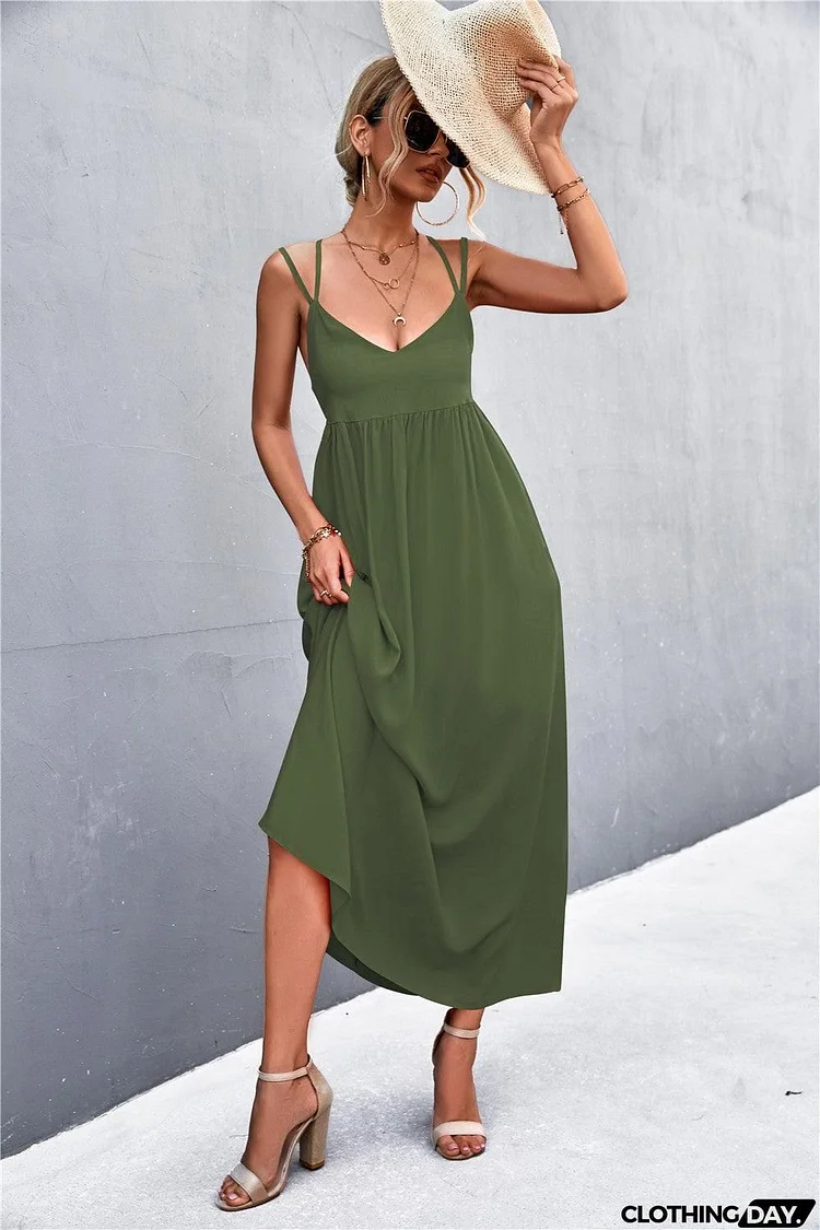 Double Strap Tie Back Dress