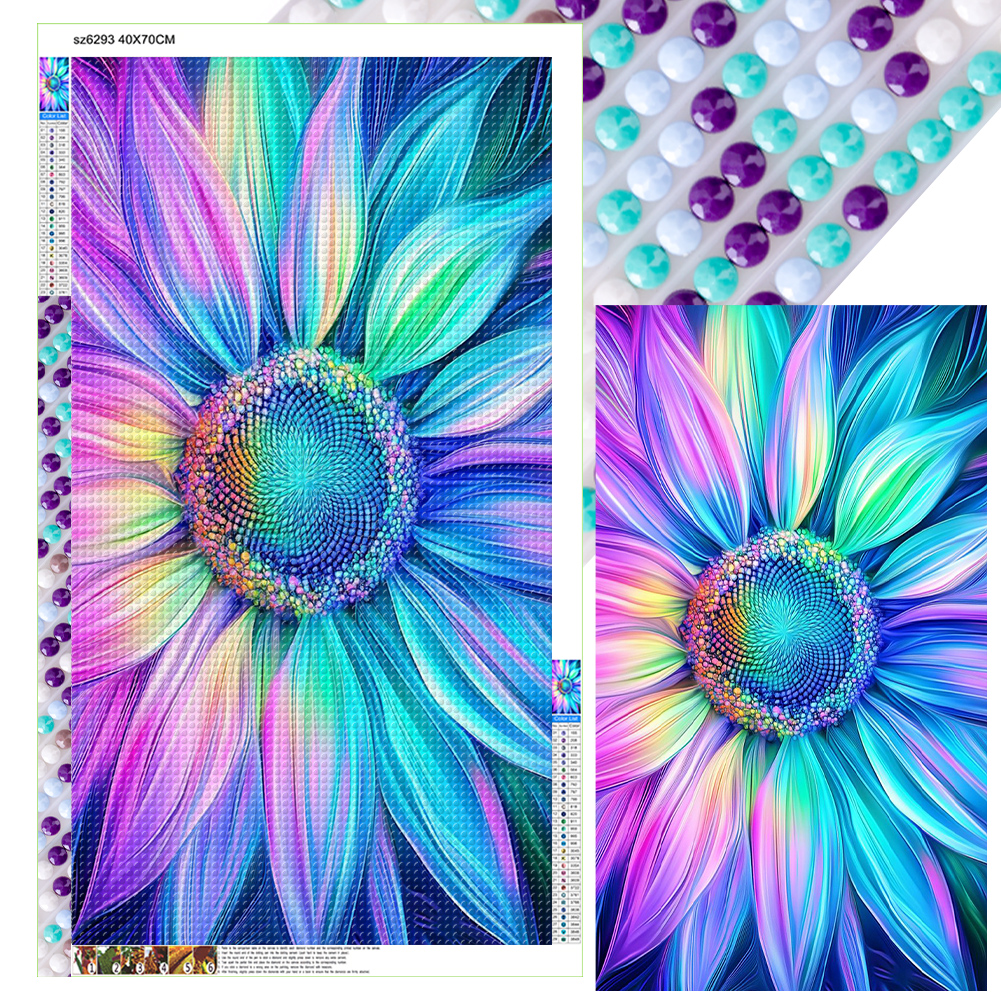Colorful Sunflowers 40*70cm(canvas) full round drill diamond painting
