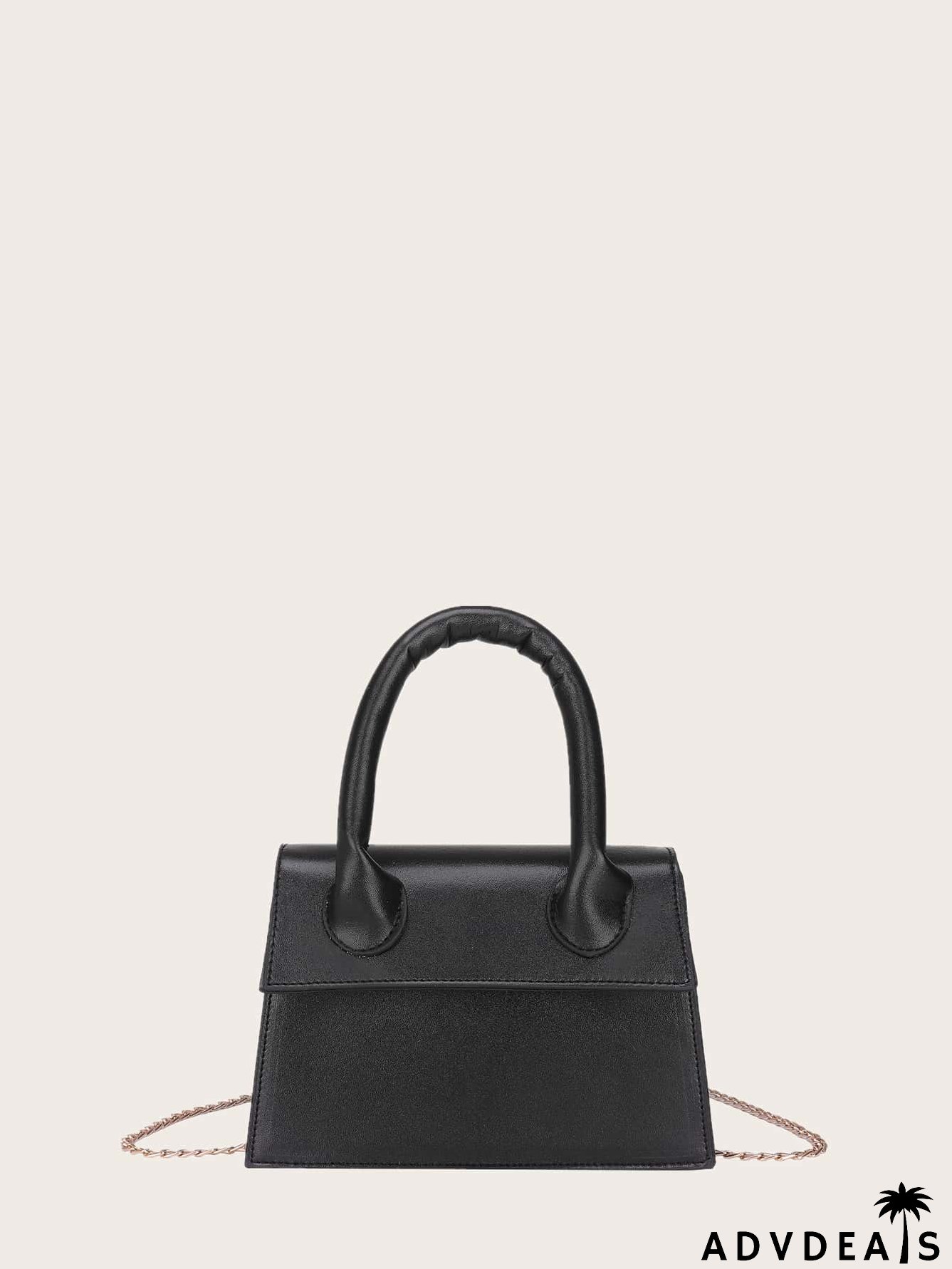 Flap Trapezoid Satchel Bag