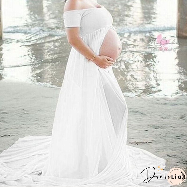 Maternity Dresses For Photo Shoot Chiffon Pregnancy Dress Photography Props Maxi Gown Dresses For Pregnant Women Clothes