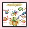 >SALE<Partial Embroidery Cotton Thread 14CT Counted Happiness Cross Stitch 44x44cm