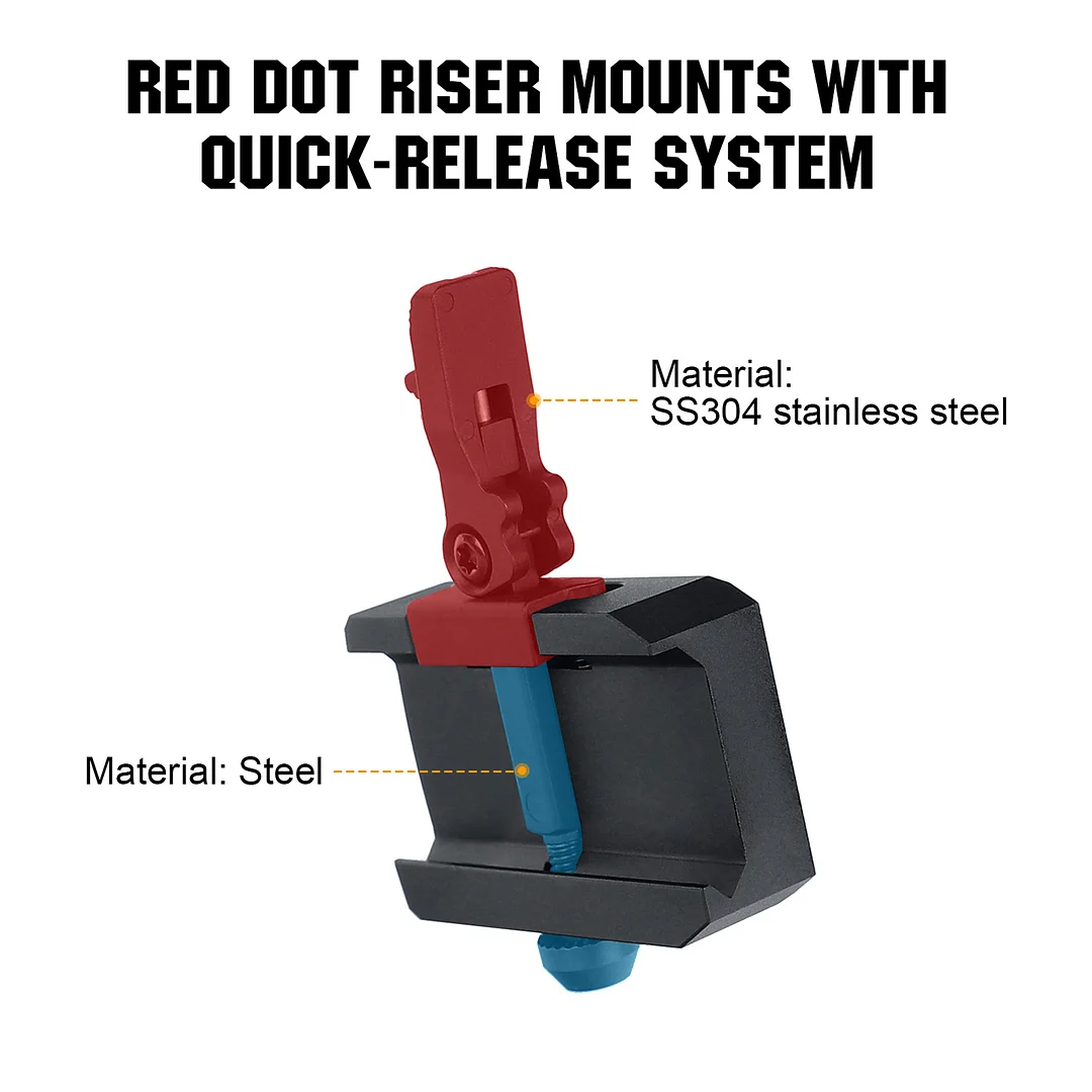 ohhunt® Red Dot Mount Picatinny Quick-Release Low Riser Mount Compatible with Trijicon RMR/SRO/Holosun 407C/507C/508T