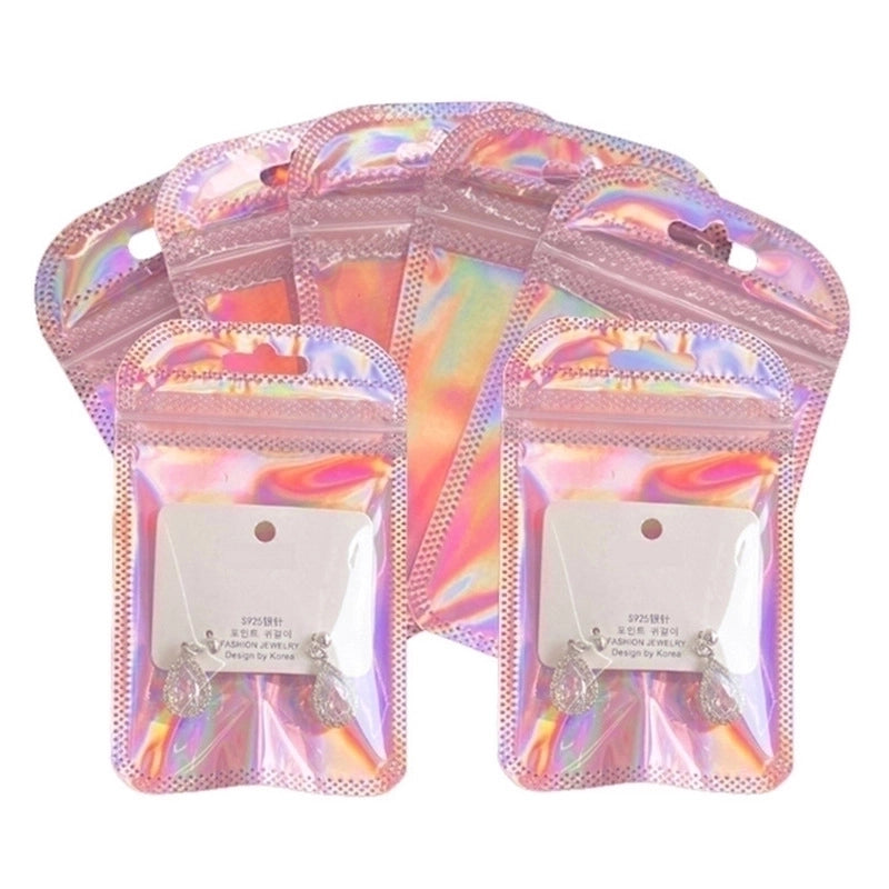 Minimalist Gradient Color Plastic Printing Jewelry Packaging Bags