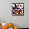 Halloween Chat Et Citrouille-Rond Drill Diamond Painting-30*30CM