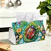 (25cm)Garden Ladybug Floral DIY Diamond Painting PU Tissue Holder Box
