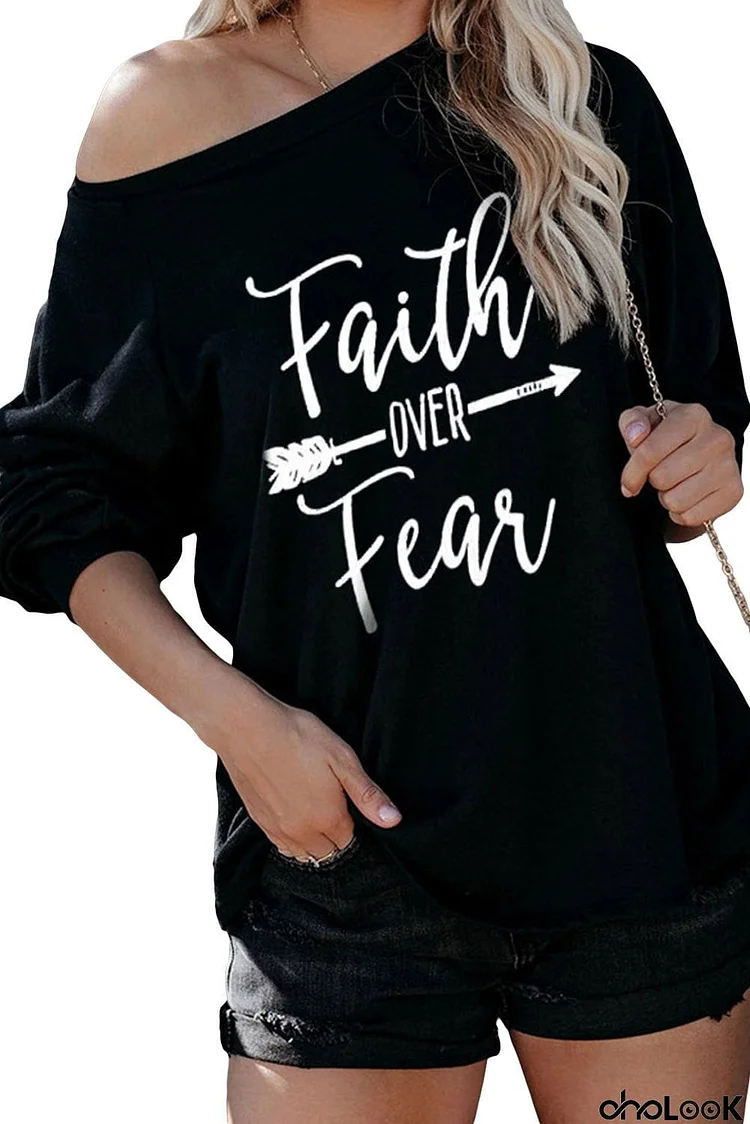 Faith OVER Fear Blue Shirt