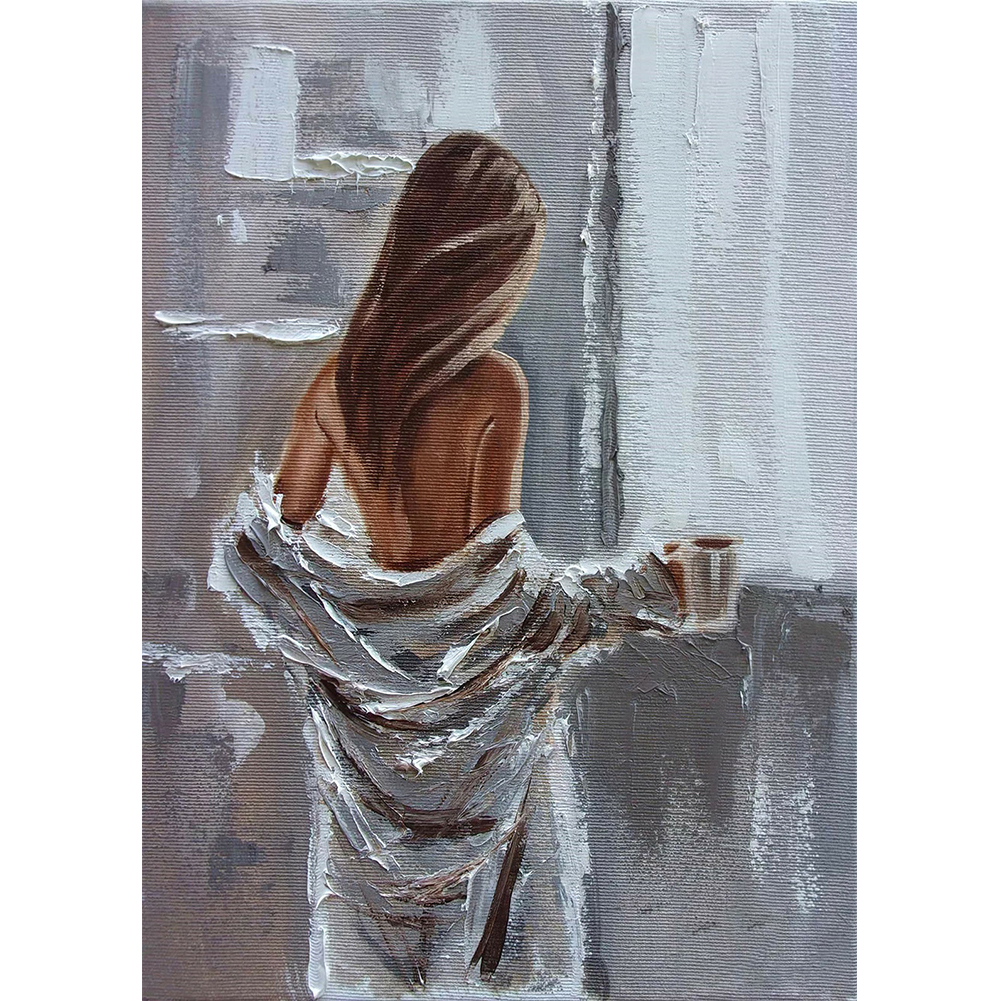 

Oil Painting Girl - Round Drill Diamond Painting - 30*40CM, 501 Original